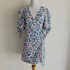 Zara Floral Wrap Mini Dress, Size M